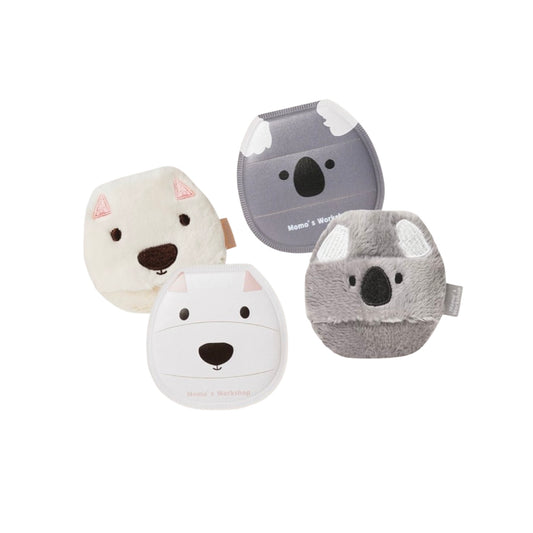 Momo’s Workshop – Houppettes “Animal Series” (Koala 🐨 & White Puppy 🐶) - Lot de 2