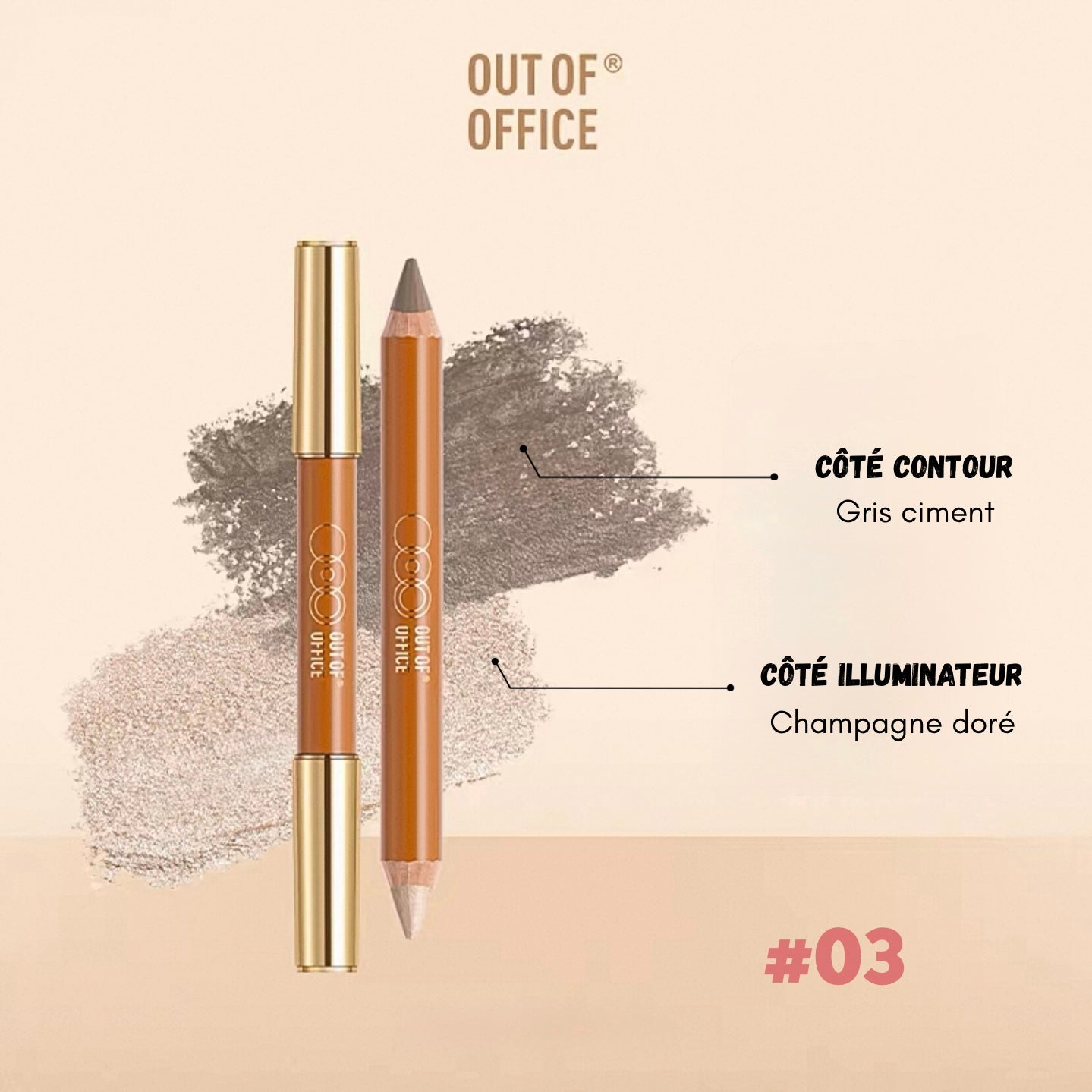 Crayon Contour & Highlighter 2-en-1 – OUT OF OFFICE